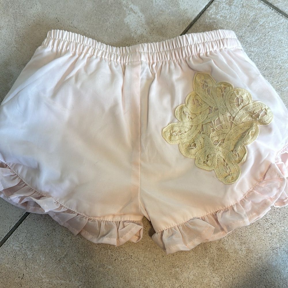 W.D. Wolf Daydream Girls Pink & Ivory Lace Tank Dress + Shorts - Size 4T - Picture 6 of 7
